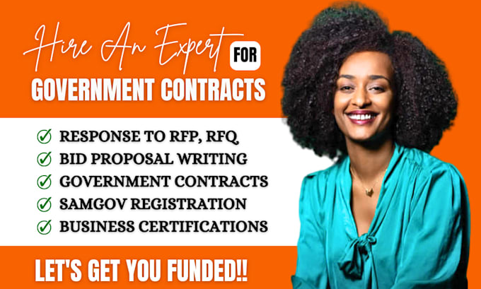 Gig Preview - Find rfp rfq write bid proposal to win government contracts