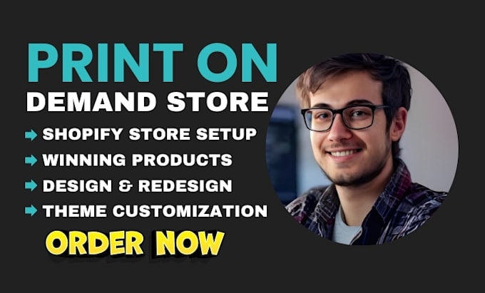 Gig Preview - Setup your shopify pod store with printful or printify for print on demand