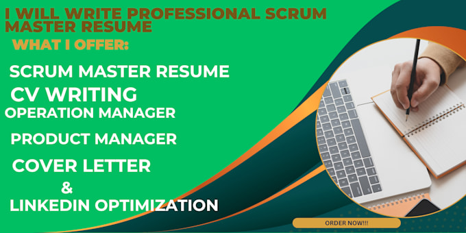 Gig Preview - Write scrum master resume, project management, cover letter