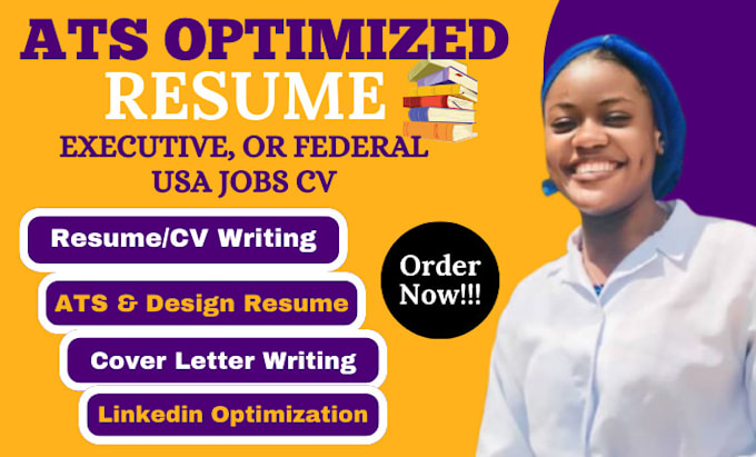 Bestseller - professionally create 24hrs ats resume writing, executive, or federal usajobs CV