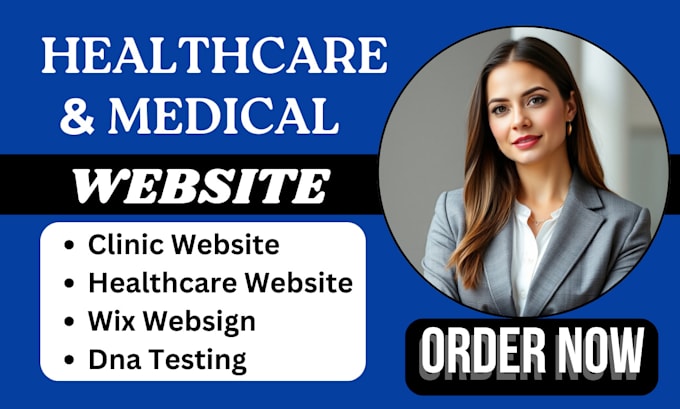 Gig Preview - Design wix medical healthcare squarespace website redesign, dna testing websites