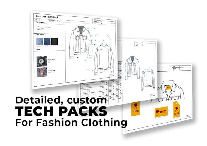 Gig Preview - Make tech packs for your clothing and fashion brand