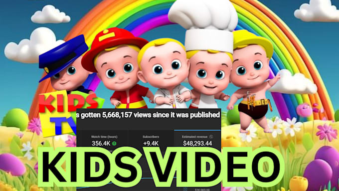 Bestseller - create 3d kids animation videos and kids learning videos with nursery rhymes