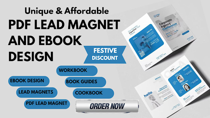 Gig Preview - Design unique PDF lead magnet, brochure, ebook workbook design and other pdfs