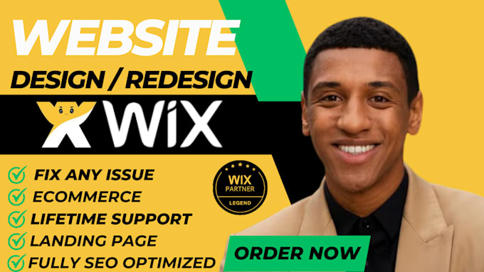 Gig Preview - Build develop wix website redesign wix webiste design wix ecommerce store design