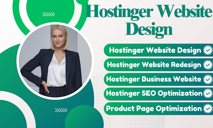 Gig Preview - Build hostinger website, design hostinger website, redesign hostinger website