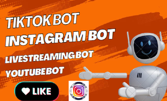 Gig Preview - Develop social media bot instagam bot youtube bot tiktok api bot python bot