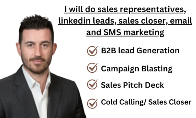 Gig Preview - Be your sales closer, sales representative, telemarketing for your business