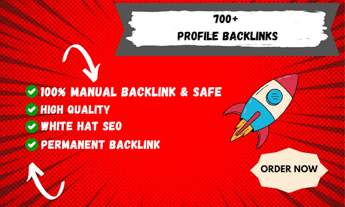 Gig Preview - Do profile backlinks manually high da DR to rank google