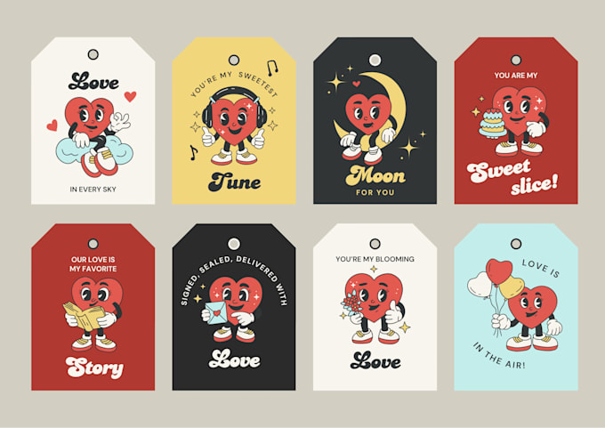 Gig Preview - Create custom digital and printable valentines  flashcards