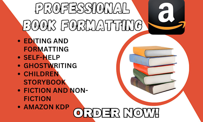 Gig Preview - Book formatting for amazon kdp, amazon kdp, book publishing, book promotion