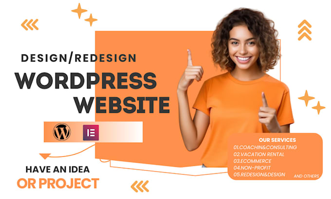 Gig Preview - Build a custom wordpress website and development with modern, resposive design