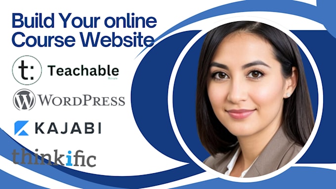 Gig Preview - Create online course website in teachable sales funnel thinkific or kajabi