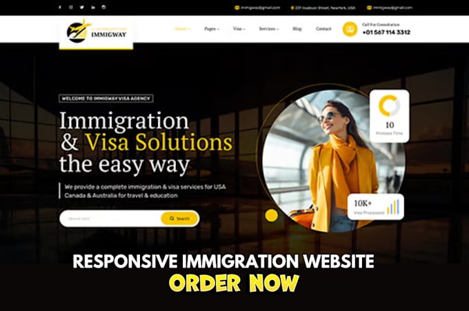 Gig Preview - Build immigration website immigration landing page with booking appointment