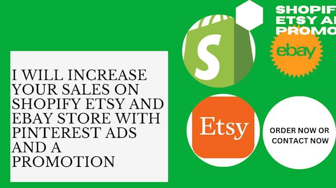 Gig Preview - Increase your sales on shopify etsy, ebay store with pinterest ads and promotion