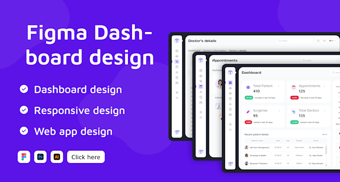 Gig Preview - Design saas, web app, dashboard