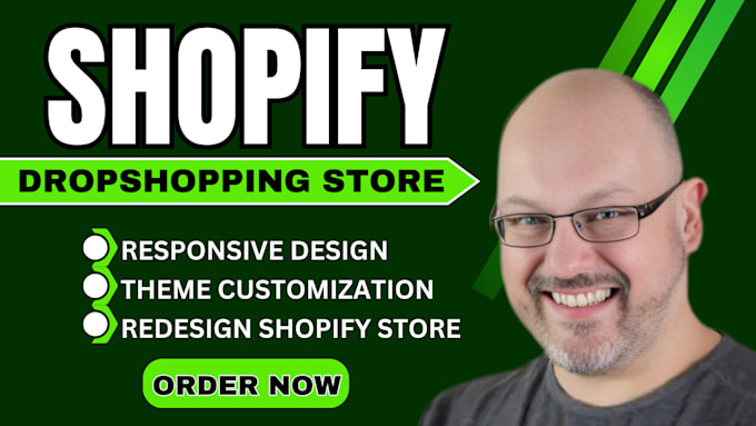 Gig Preview - Build high converting shopify dropshipping store design shopify redesign shopify