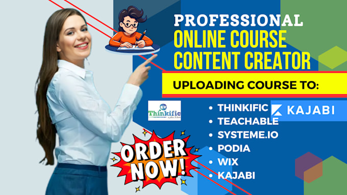 Gig Preview - Create online course content, curriculum, training manual, kajabi course upload