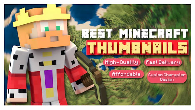 Gig Preview - Create professional minecraft thumbnails for you