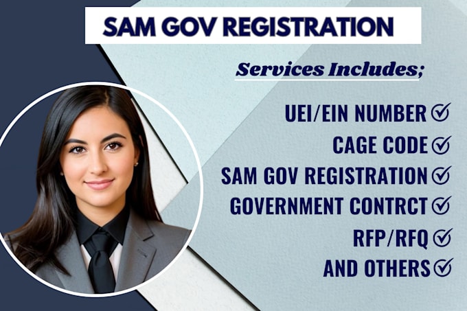 Gig Preview - Do sam gov registration, uei and ein number, non profit, cage code, gov contract