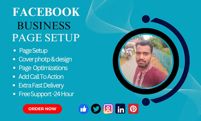 Gig Preview - Create ,setup facebook business page,fan page setup,cover design