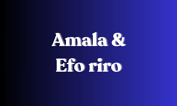 Bestseller - teach you how to make amala and efo