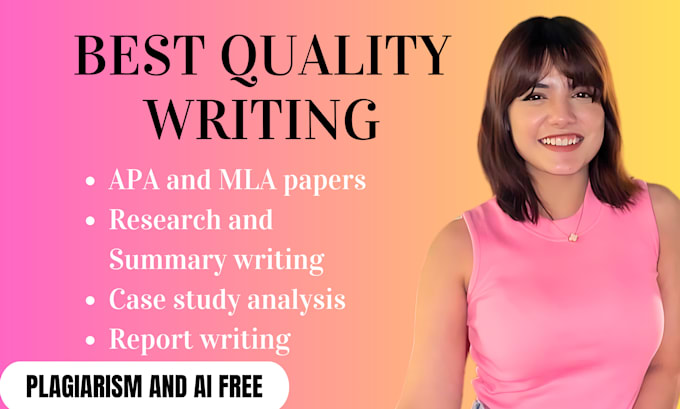 Gig Preview - Write business reports, apa paper, case study analysis and research summa