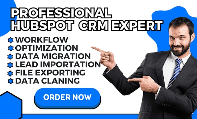 Gig Preview - Do hubspot crm data migration lead importing file exporting workflow migration