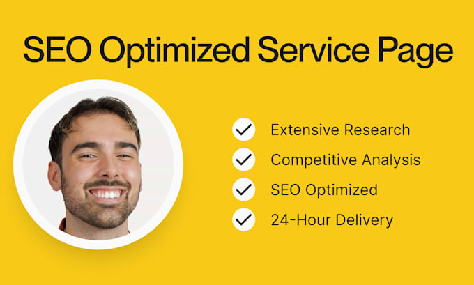 Gig Preview - Write SEO services pages that rank on google