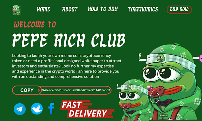 Bestseller - meme coin website, pepe website, crypto website memecoin landing page