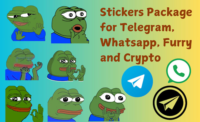 Gig Preview - Do telegram stickers package for telegram, whatsapp, furry and crypto