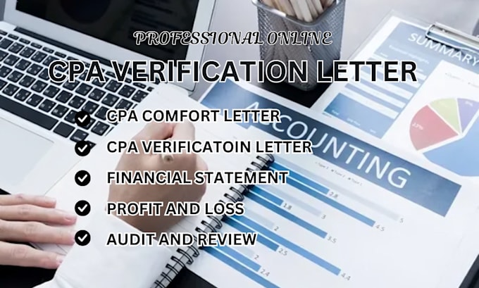 Gig Preview - Do CPA verification letter, financial statement, profit and loss, audited review