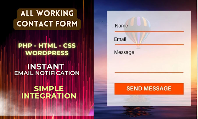 Gig Preview - Develop PHP forms, contact forms, wordpress forms with email notification