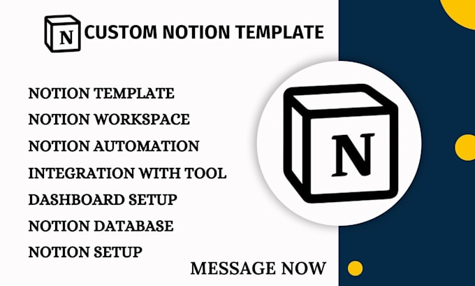 Gig Preview - Create custom notion workspace notion templates as your notion expert