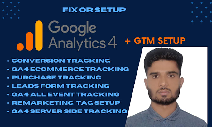 Gig Preview - Setup ga4 ecommerce tracking server side tracking conversion tracking and GTM