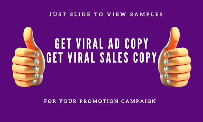 Gig Preview - Make viral sales copy and ad copy