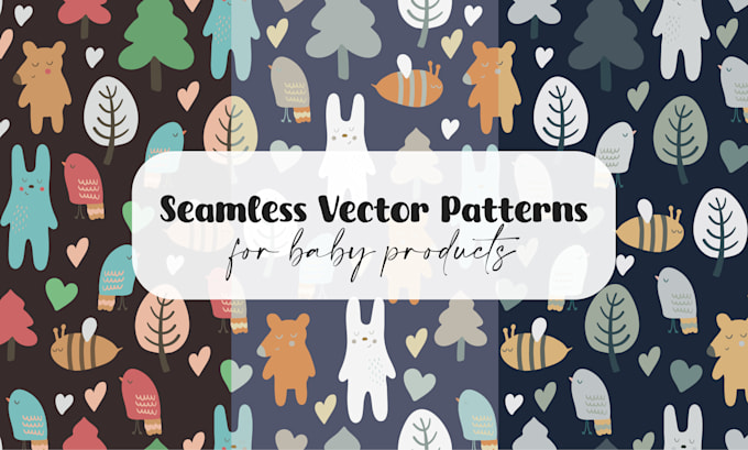 Gig Preview - Create adorable seamless baby pattern designs for your products