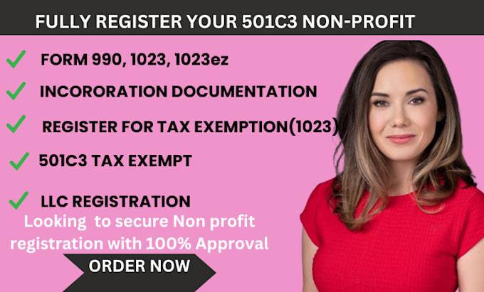 Gig Preview - Do non profit registration, reinstate 501c3 tax exempt, ein, form 1023ez, bylaw