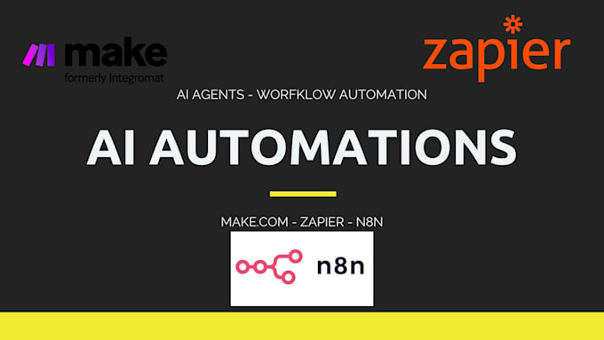 Gig Preview - Implement automation solutions in make, zapier and n8n