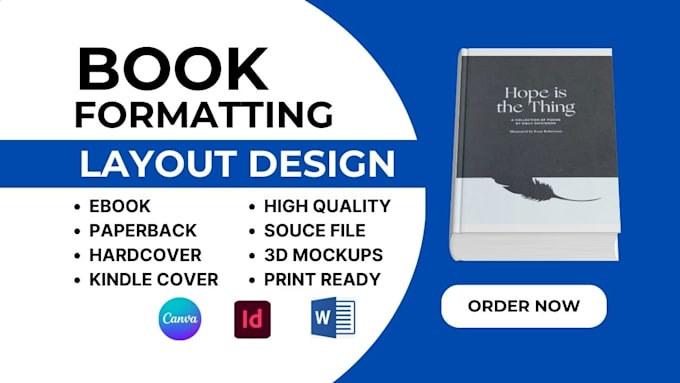 Gig Preview - Print book formatting, design layout for KDP paperback and ingramspark hardcover