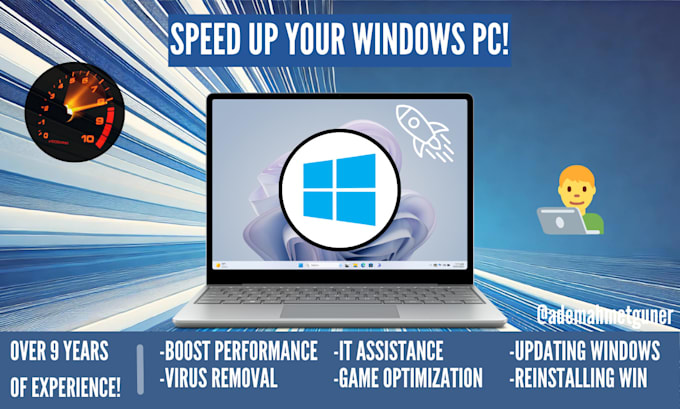 Gig Preview - Optimize your windows 11 or 10 PC