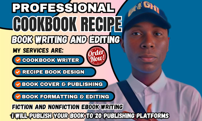 Gig Preview - Write recipe book cookbook writer cookbook formatting cookbook design book write