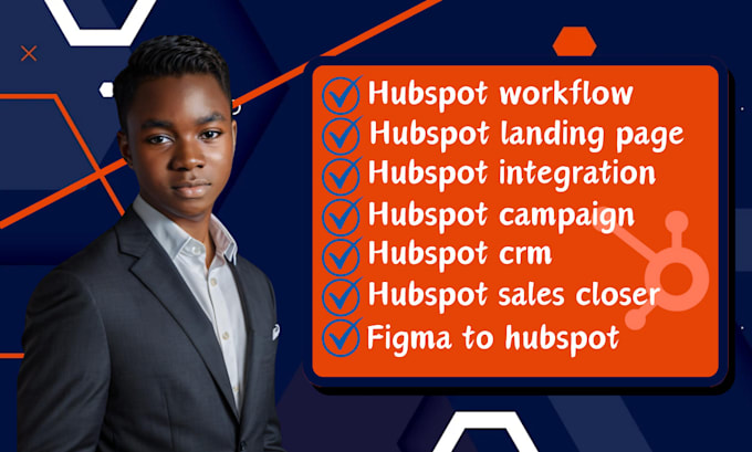 Gig Preview - Figma to hubspot  workflow crm landing page automation campaign integration