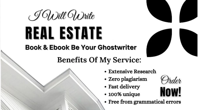 Gig Preview - Ghostwrite your real estate ebook, investment ebook and finance