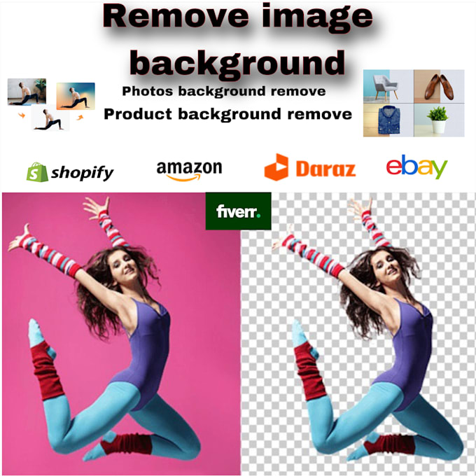 Gig Preview - Remove background form image clipping path transparent white