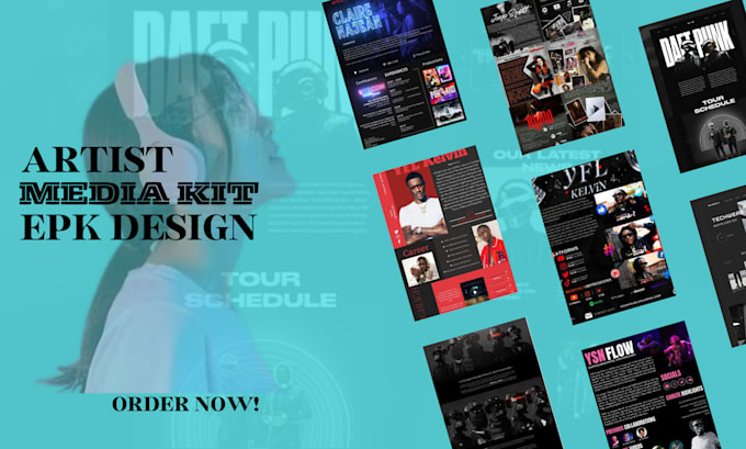 Gig Preview - Design electronic one sheet artist speaker social media author press kit epk