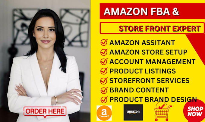 Gig Preview - Amazon storefront design amazon fba amazon virtual assistant product listing