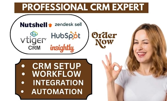 Gig Preview - Setup zendesk sell nutshell crm insightly automation vtiger crm hubspot zoho crm