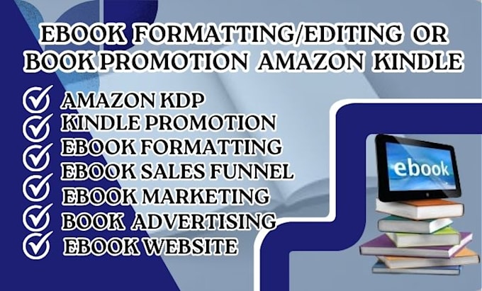 Gig Preview - Format, promote, and market your ebook effectively for amazon kindle success