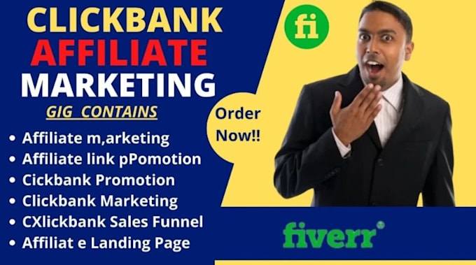 Gig Preview - Clickbank affiliate link promotion, affiliate marketing clickbank affiliate